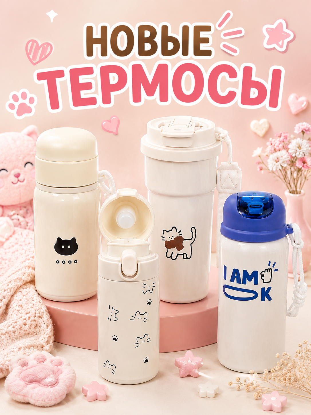 Новые термосы с милым дизайном☕️